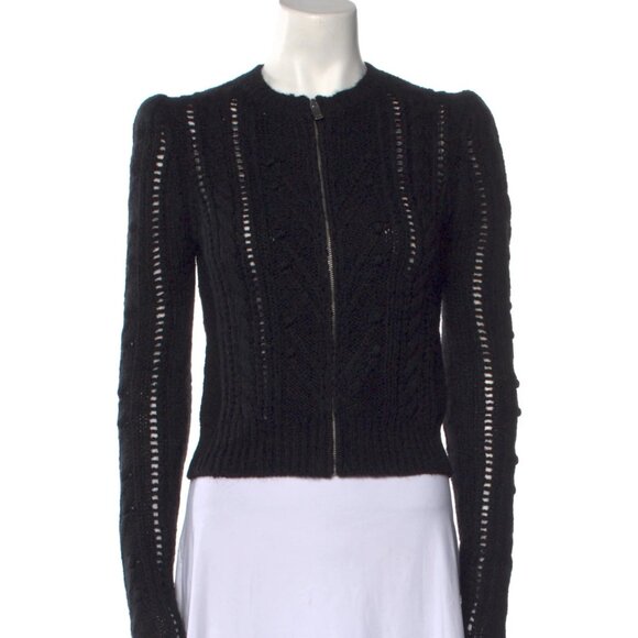 Isabel Marant Sweaters - Isable Marant Long Sleeve Crew Neck Sweater with Front Zipper - Size 36